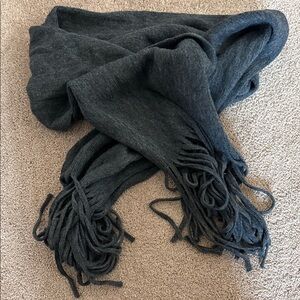Lucky Brand Dark Gray Fringe Scarf